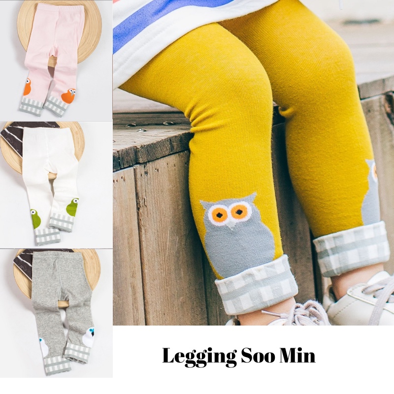 [ Soo Min ] Legging Anak Perempuan  Bayi - 5 Tahun / Premium Leging Anak import Korea Style Kualitas Impor Lejing Laging Knit Celana Panjang Anak Perempuan