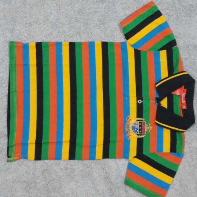 Polo Shirt Fashion Anak Stripe Hijau