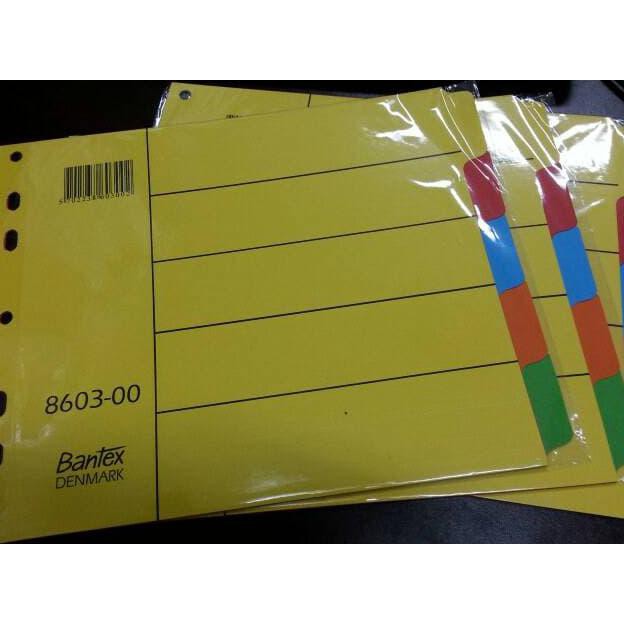 

PEMBATAS /DIVIDER 1/2FOLIO BANTEX 5WARNA DISKON