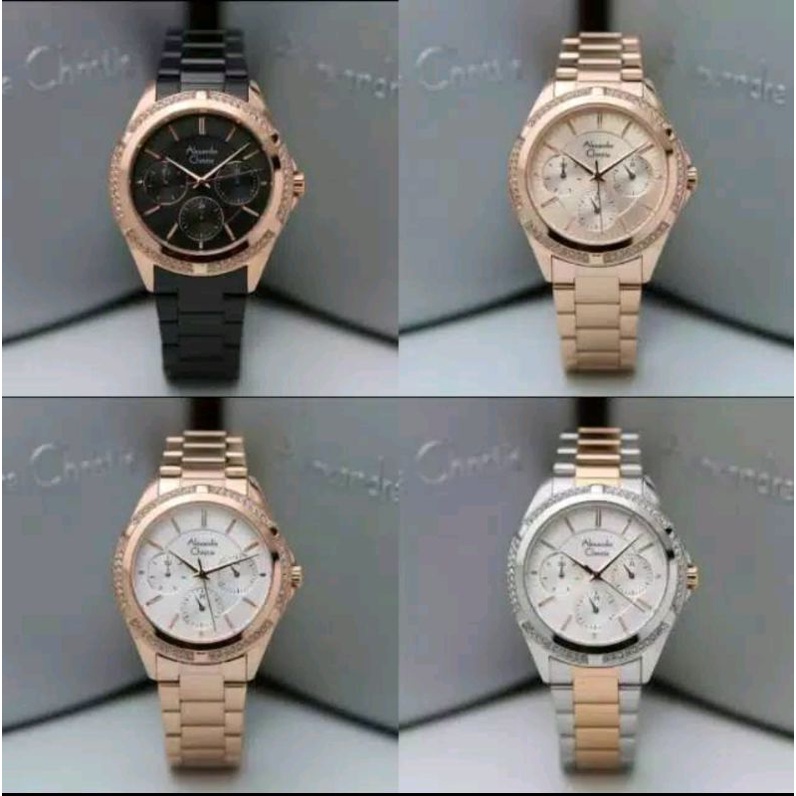 Jam Tangan Alexander Christie 2826 AC 2826 Tali Stainless Mesin Baterai Original