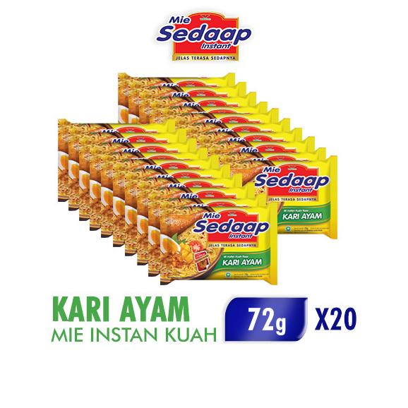 

Sedaap Mie Instan Kari Ayam 72 gr x 20 pcs