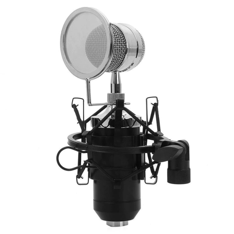 [100% ORI] BM8000 Professional Condenser Recording Microphone  / TaffSTUDIO Mikrofon Kondenser dengan Shock Proof Mount - BM-8000 Warna Hitam / mic / miropon / microfone / Microphone condenser / Pengeras suara / Studio Microphone / Microphone Professional