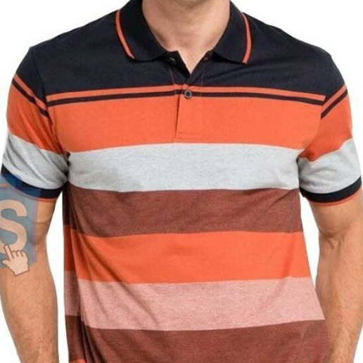 kaos kerah pria, kaos kerah salur dewasa