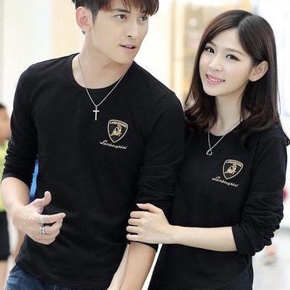 LENGAN PANJANG KAPELAN KAOS COUPLE  KEMBAR PASANGAN BLANK LP