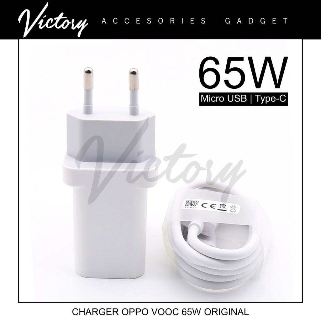 Charger OPPO VOOC 65W Flash Charging Micro USB 3.0 Original / Charger OPPO 65W VOOC