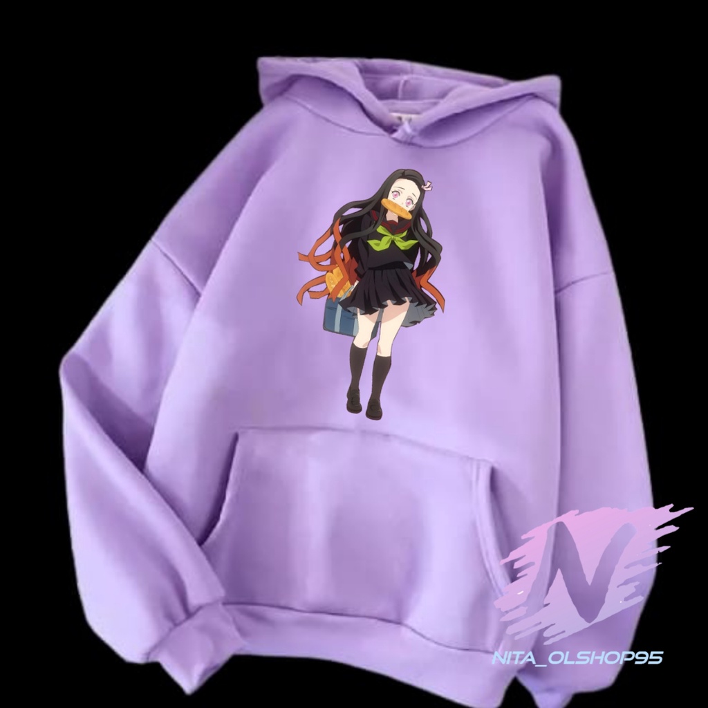 HOODIE NEZUKO SWETER ANAK ANIME DEMON SLAYER NEZUKO CHIBI