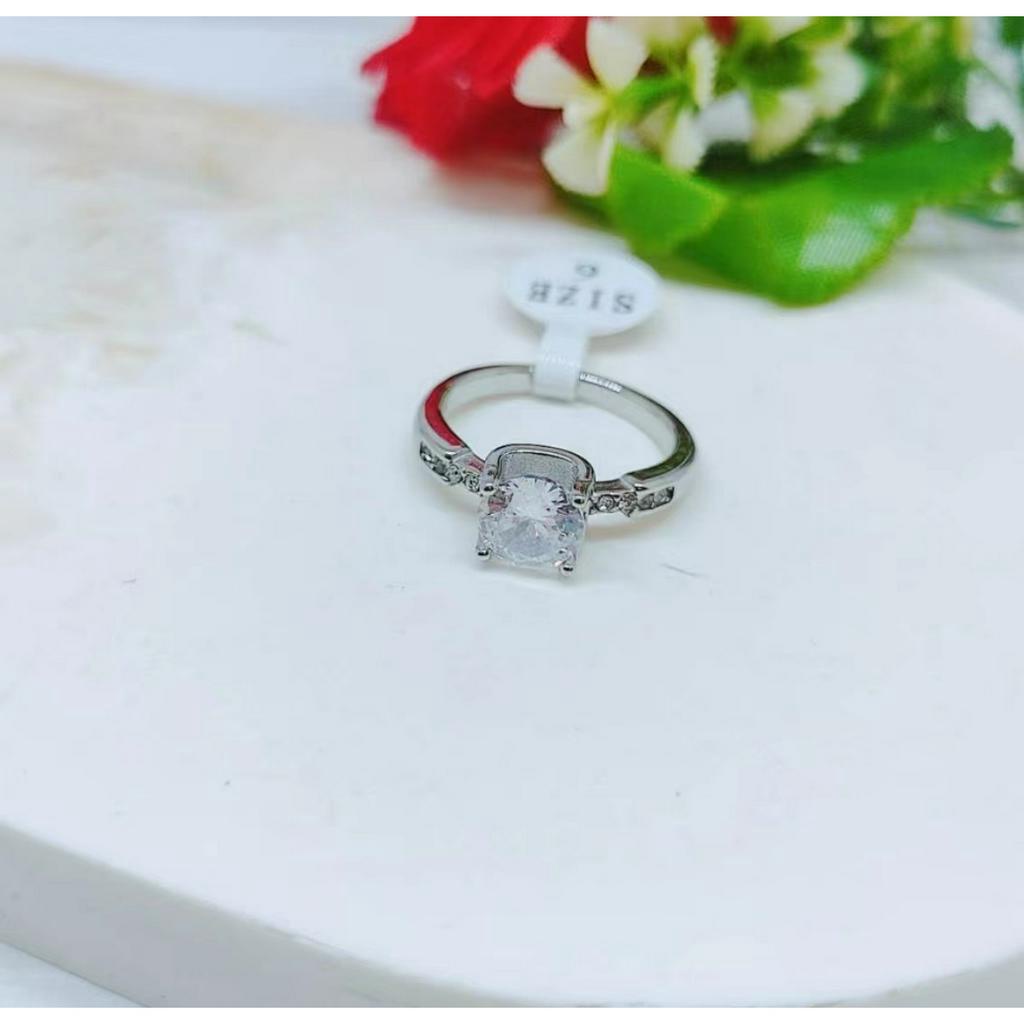 Cincin Titanium Permata Anti Karat Perhiasan Fashion R078