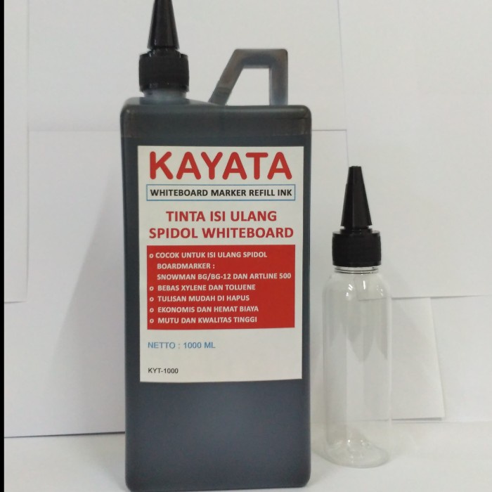 

Tinta spidol whiteboard refill Kayata murah dan berkualitas 1000 ML - Hitam promo