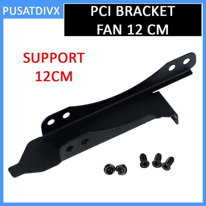PCI BRACKET FAN KIPAS COOLING 12CM DUAL FANS VGA GPU MOUNTING COOLER