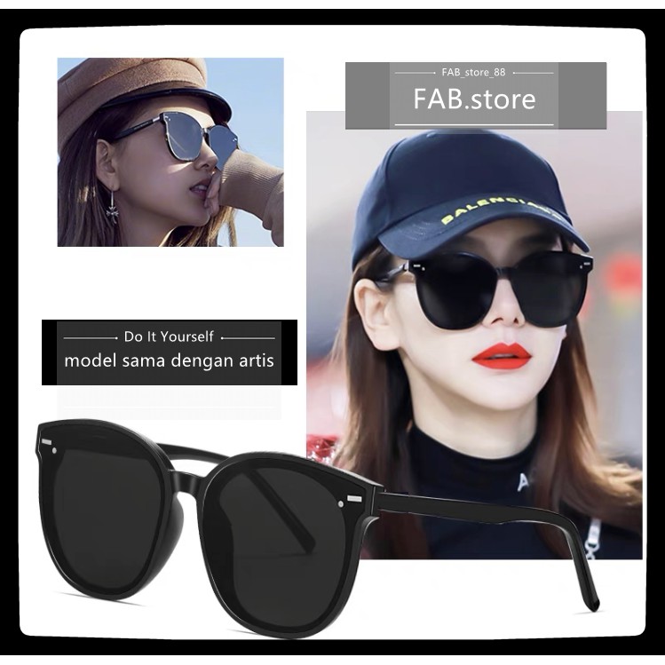 FAB Kacamata  Hitam Korean Fashion kacamata Wanita Pria unisex Sunglassess