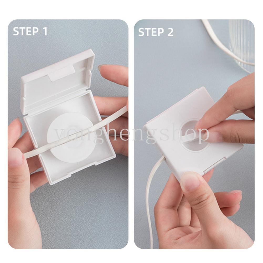 Kotak Penyimpanan Kabel Data / Charger / Earphone Bentuk Persegi Portable