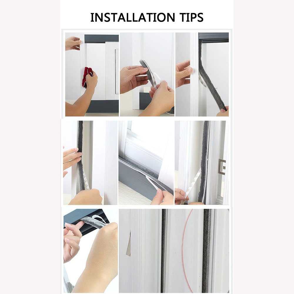 TD - PR1 GANCHUN Lis Strip Pintu Brush Strip Sound Insulation 9mm 5M - KK-062
