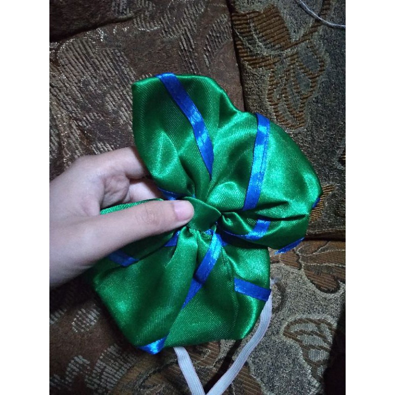 wig two tone hijau muda hijau tua+bonus dasi love live hijau