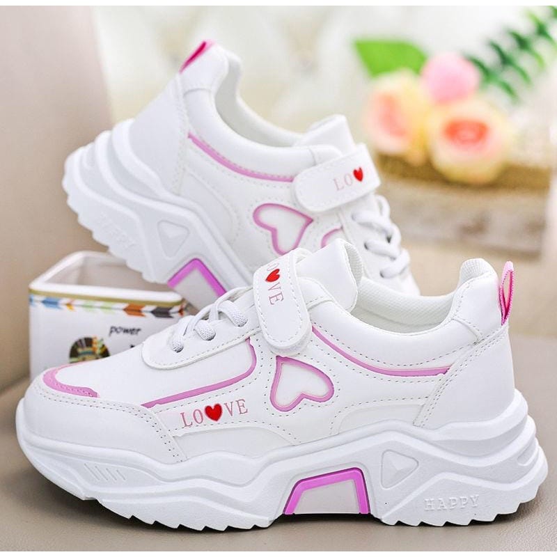 sepatu sneakers korea wanita JINTU terbaru MODEL LOVE /sepatu nongkrong/sepatu main NS 87