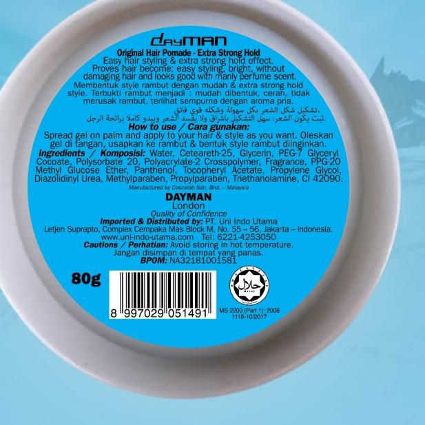 ◄ Dayman Hair Pomade - Extra Strong Hold 80 Gr ✯
