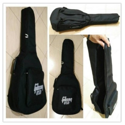 Diskon Tas Gitar Akustik / Softcase Gitar Akustik Jumbo Gibson Ransel Gitar Listrik Elektrik Gibson