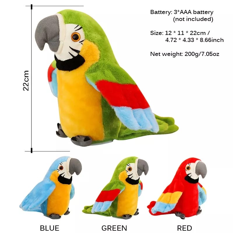Talking Bird Kakatua Boneka BURUNG BEO  KAKAK TUA  Bisa Bicara Dan Bergerak