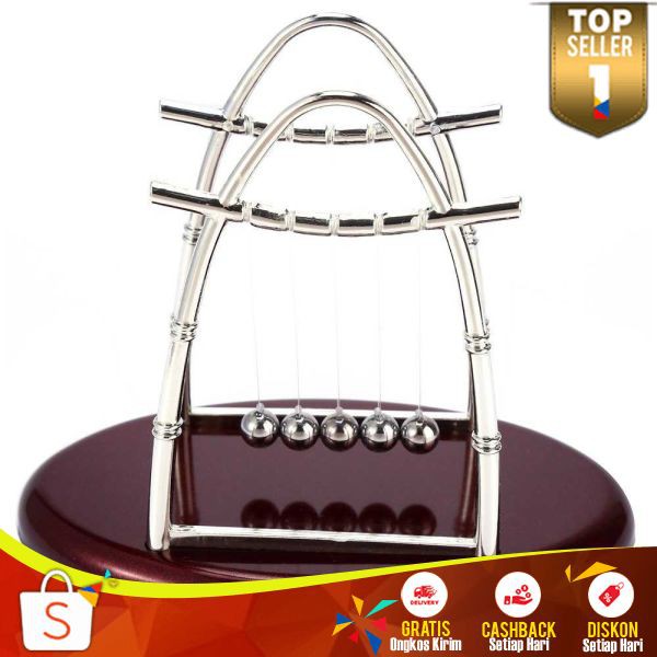 Dekorasi Rumah Balance Ball Keren Pajangan Meja Unik Pendulum Newton Model Arched Media Pembelajaran