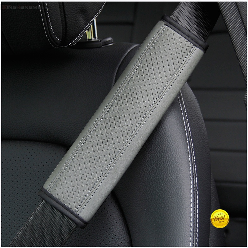 2pc Satu Pasang Klasik Kulit Car Safety Seat Belt Cover Car Shoulder Safety Belt Cover Pelindung Sabuk Pengaman Aksesoris Mobil