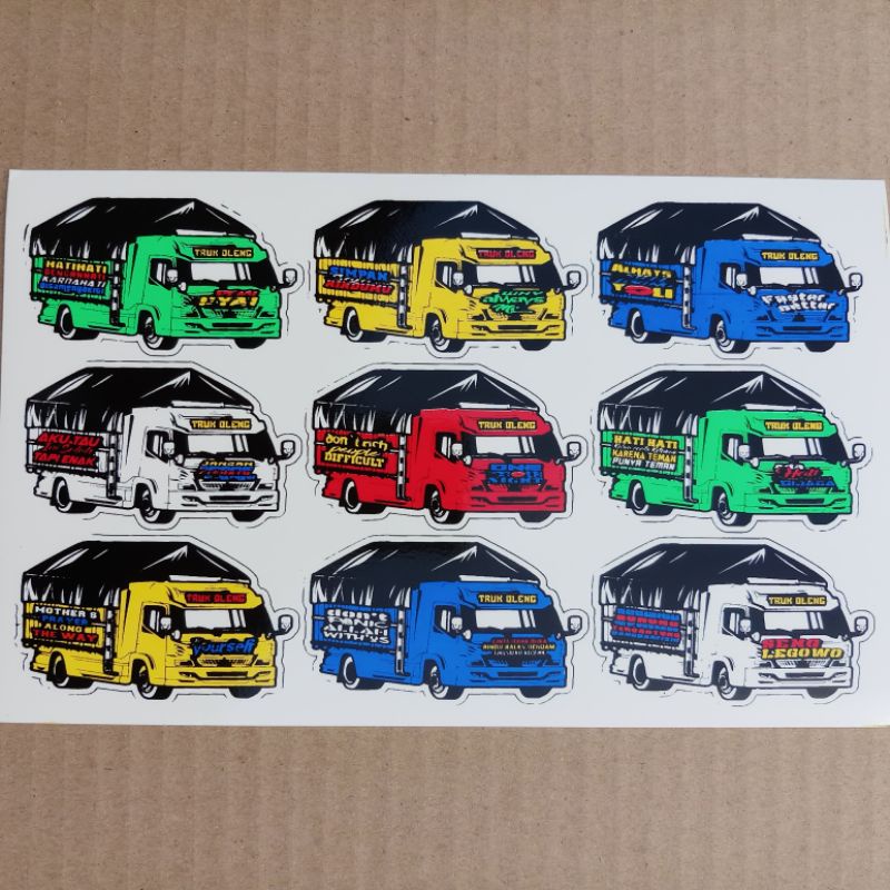 

stiker truk oleng 21x13 cm