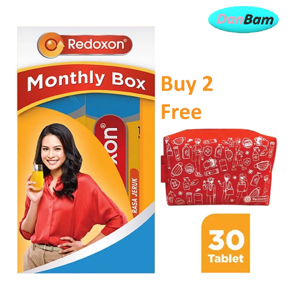 Redoxon Vitamin C, D &amp; Zinc Paket Bulanan (15 Tablet x 2 Unit) 30 Tablet