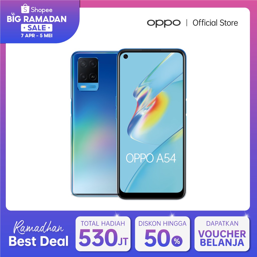 OPPO A54 4/128GB [16MP Selfie Camera, 5000mAh Battery, 18W Fast