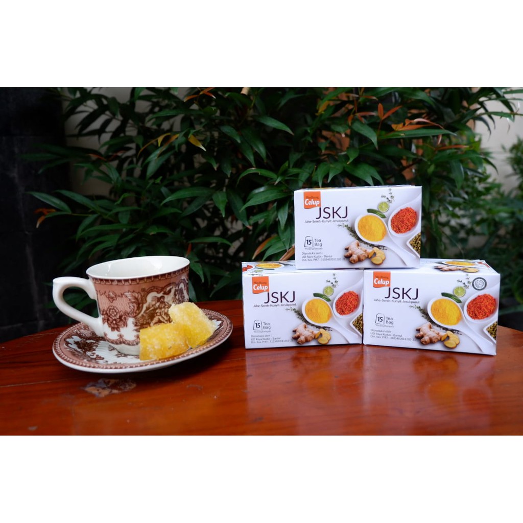 

Wedang Rempah Celup JSKJ (Jahe Sereh Kunyit Jeruk purut) isi 15