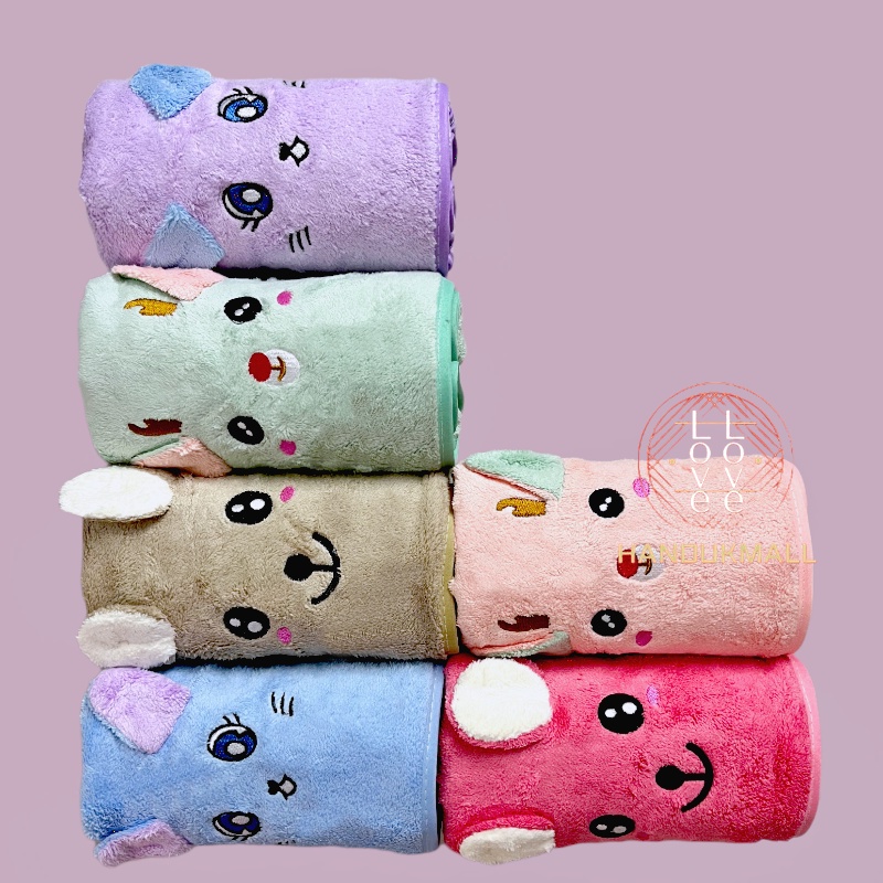 Handukmall / handuk mandi handuk bayi  / handuk Lembut Murah Berdaya Serap Tinggi handuk 50 x 100cm Motif Telinga