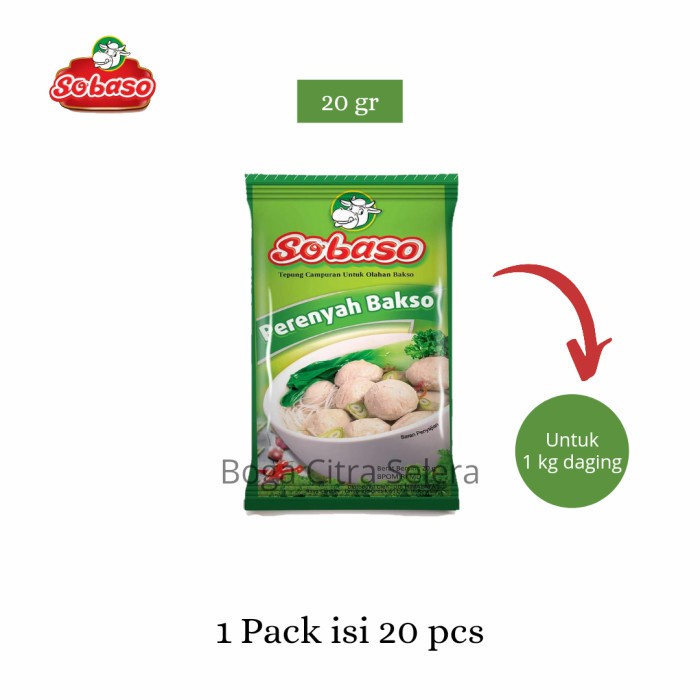 

PROMO [COD] Sobaso Tepung Perenyah Bakso 20gr (1 Pack)
