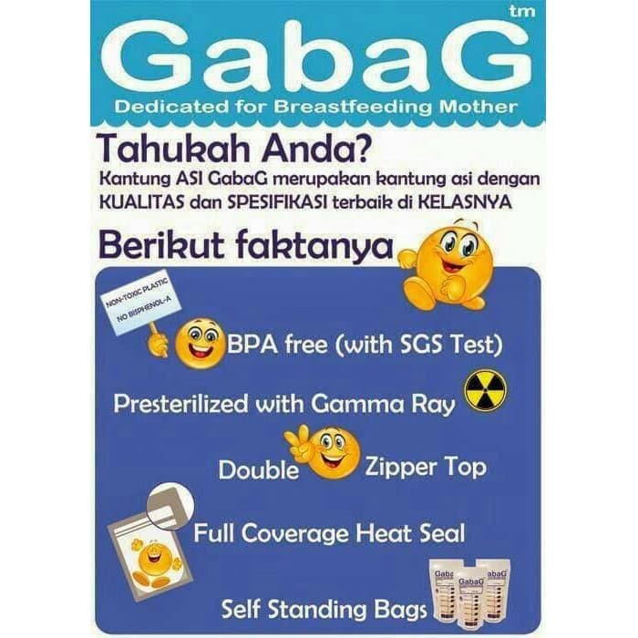 Kantong Asi Gabag 100 ml Kantong Asi Gabag 120 ml Gabag Breastmilk 100ml