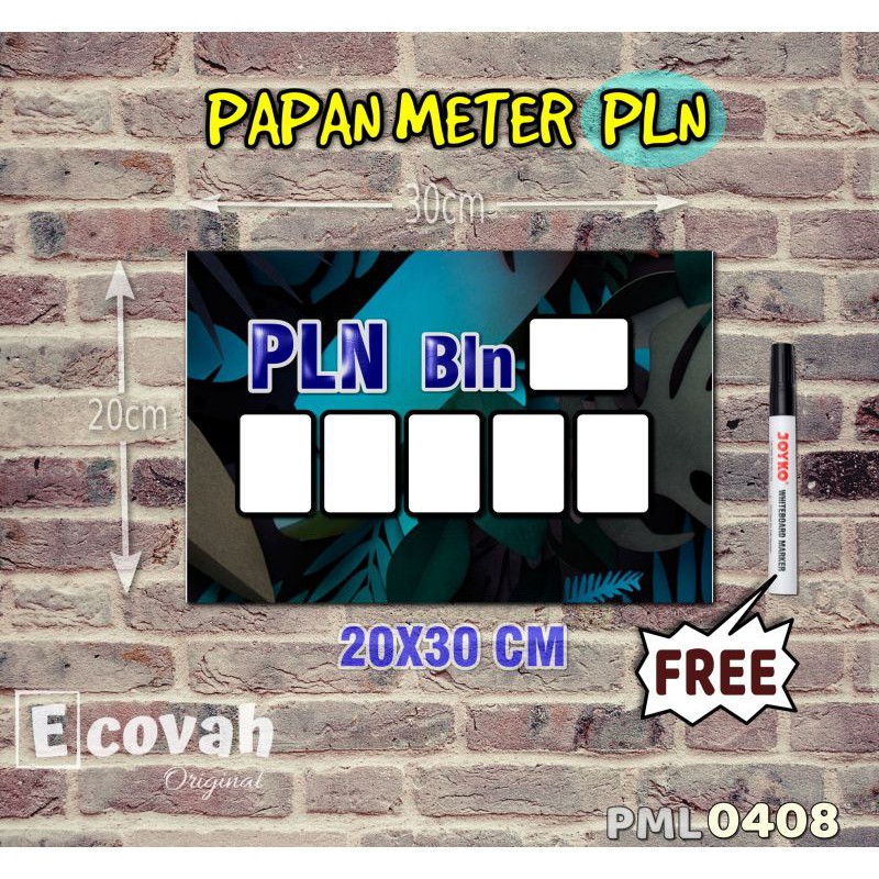 

Ecovah Papan Meter Listrik PLN PAM motif Unik - Tropical 08