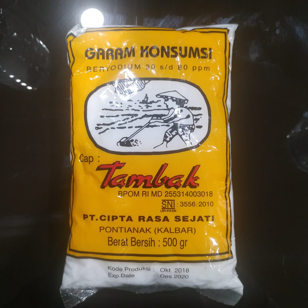 

GARAM MASAK CAP TAMBAK UKURAN 500 GRAM