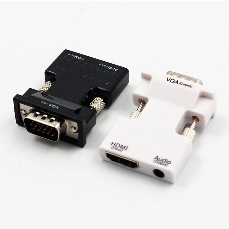 Rovtop Adapter Converter HDMI Female to VGA Male 1080P Audio Port