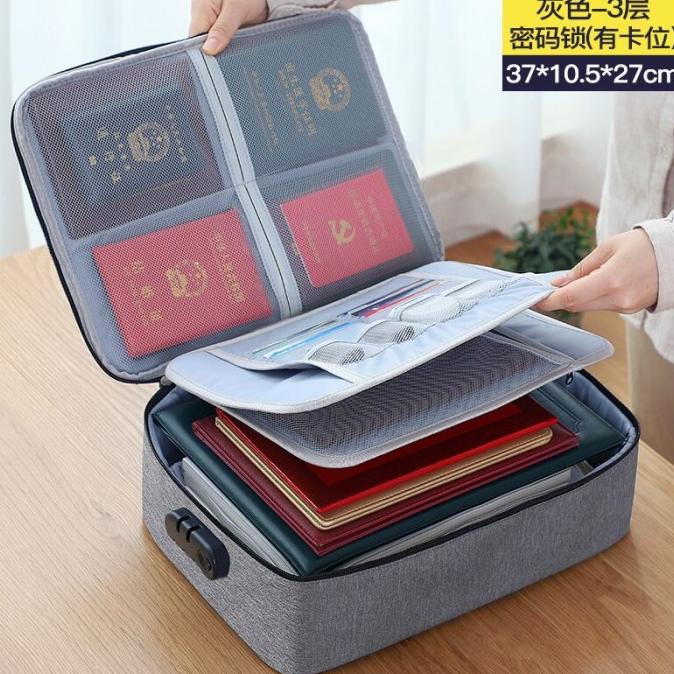 

[[COD]] Document Storage Bag Travel Document Bag Tas Penyimpanan Dokumen File TERJAMIN Kode 495