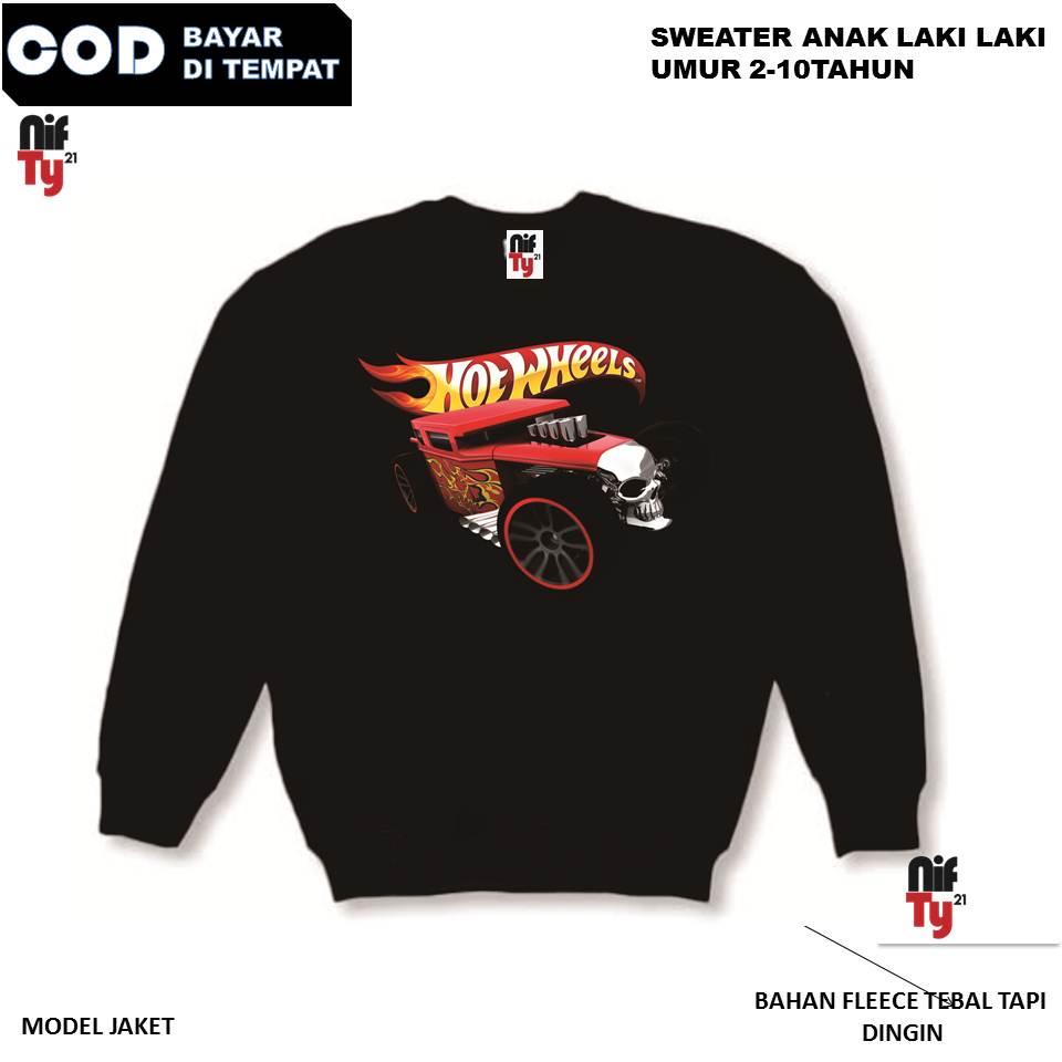 sweater anak laki laki 2 tahun jaket bayi Hootwheels Jaket anak laki laki 1 tahun grosir sweater