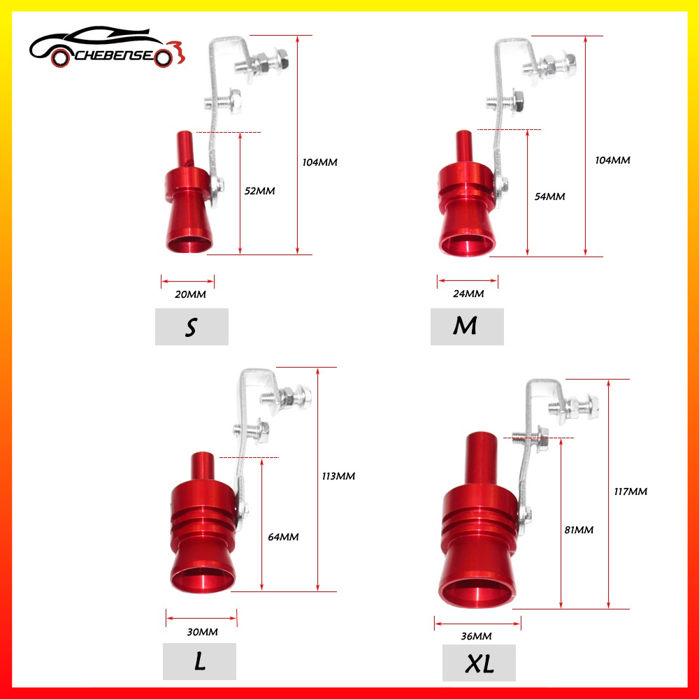 Penyiul Turbo Palsu Knalpot Mobil Whistler Exhaust Kompatibilitas 1000-2400 cc - 7RRS3RBK