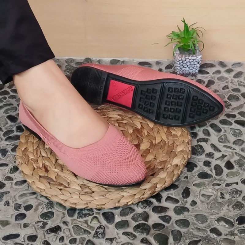 KAYZINEVA Sepatu Flat Rajut Wanita Import  CC 11