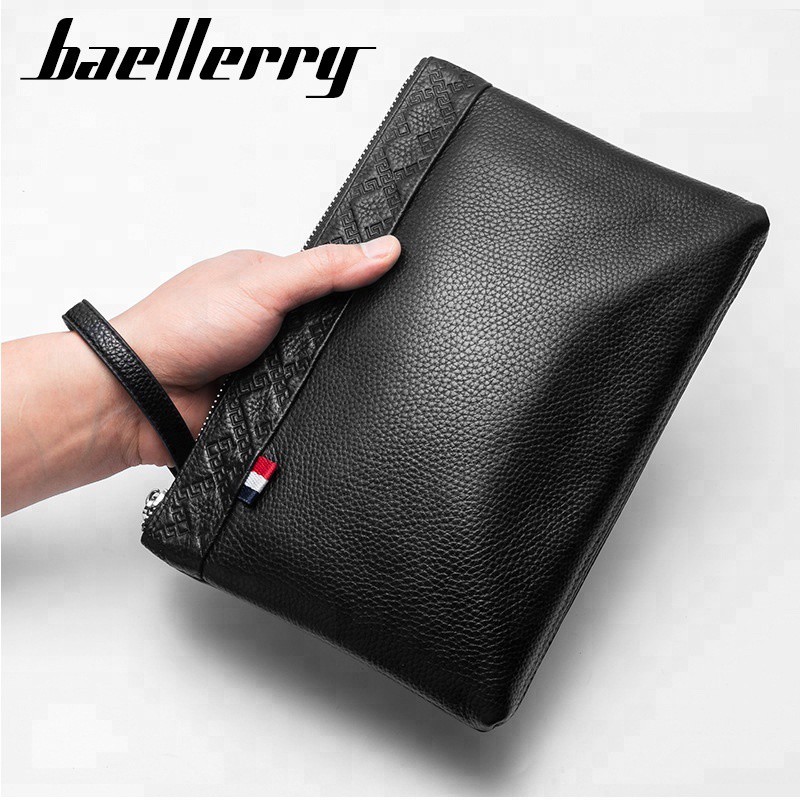 BAELLERRY 66082 Clutch Pria Dompet Tangan Kulit Asli Bahan Genuine Leather Premium WATCHKITE WKOS