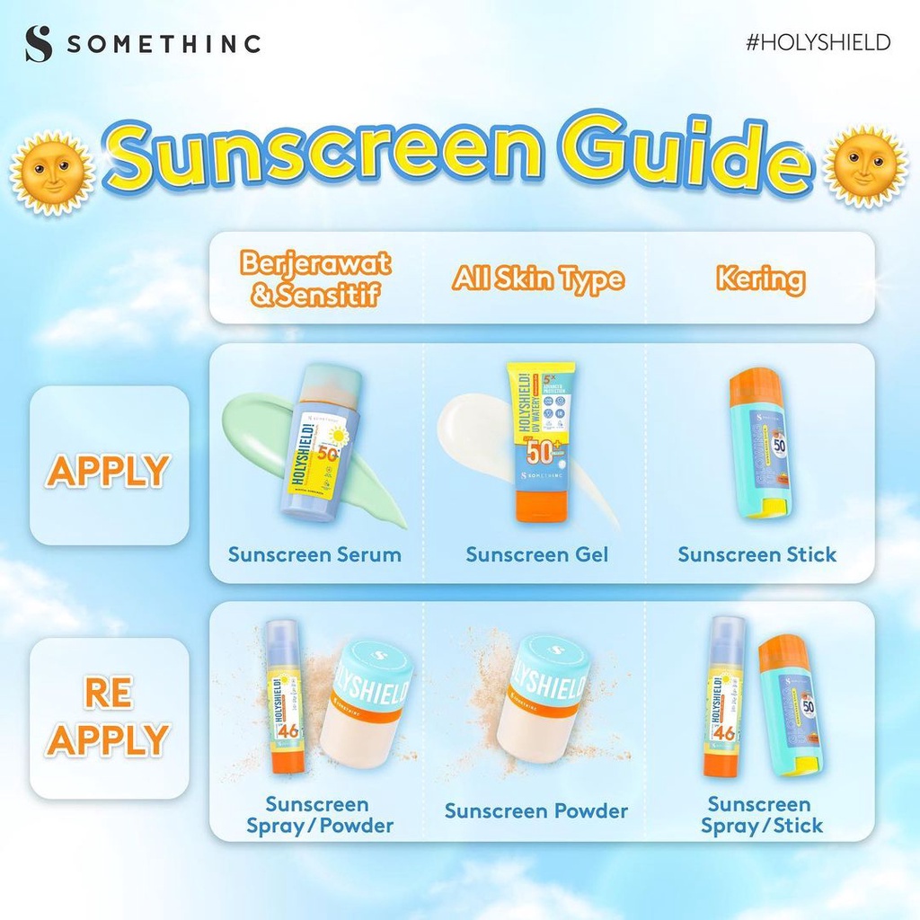 SOMETHINC Holyshield/Glowing Up Sunscreen Stick SPF 50/46/30 PA++++