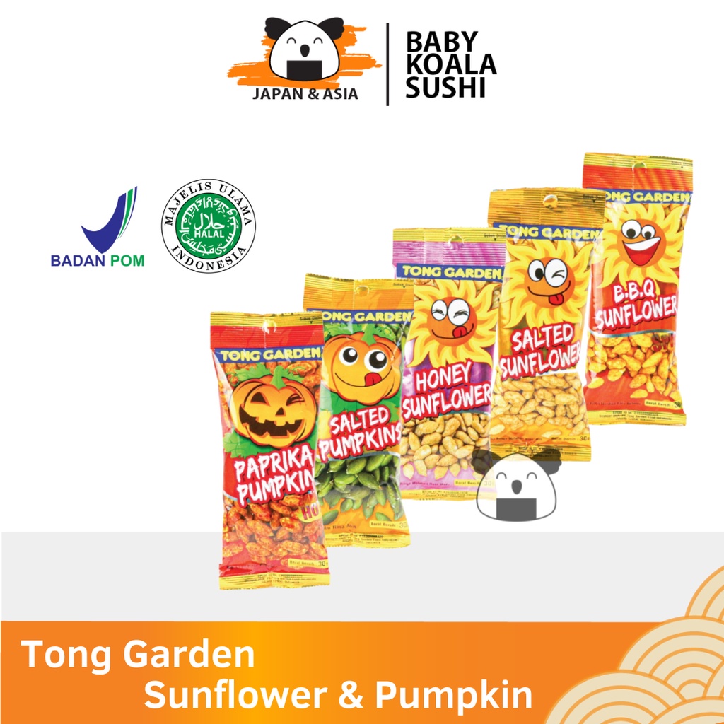 TONG GARDEN Sunflower &amp; Pumpkin 30 g Halal | Kuawaci Biji Bunga Matahari Biji labu | Import..