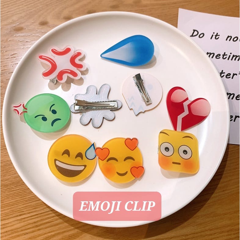 EMOJI HAIR CLIP JEPIT RAMBUT KOREA IMPOR LUCU AKSESORIS FASHION