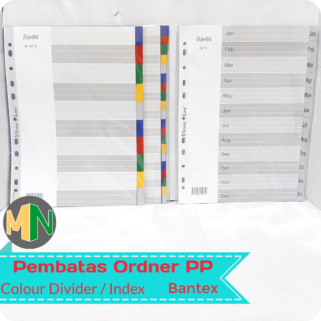 

Pembatas Ordner PP Colour Divider & Numerical Indexes A4 Bantex