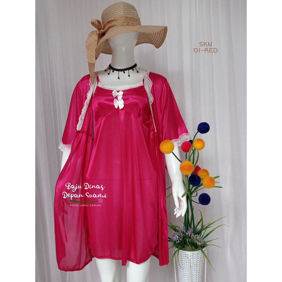 kimono lingerie skn 01 bdds - baju tidur kimono termurah kualitas premium - baju tidur pengantin - k