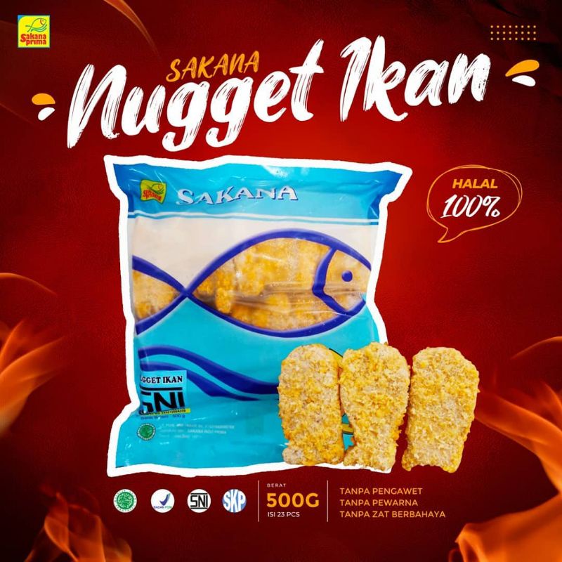 

Sakana Nugget Ikan 500gr -18pc