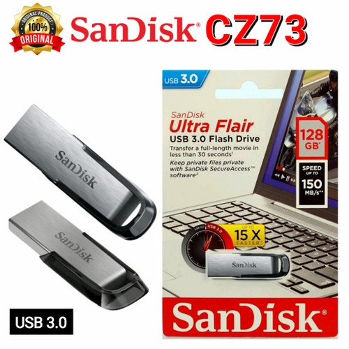 Flashdisk USB Sandisk 16GB/32GB/64GB/128GB/ 256GB USB 3.0 Hingga 130MB/s Flash disk Ultra Flair Pen Drive Memory Stick USB Flash