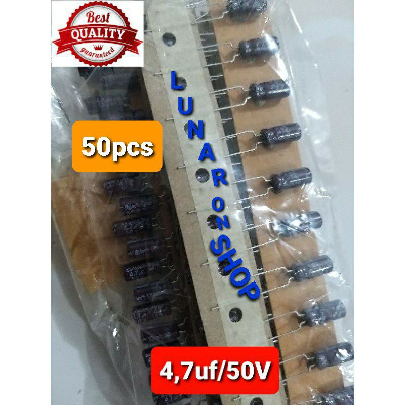 50pcs Elco 4,7uf/50v Kualitas Bagus