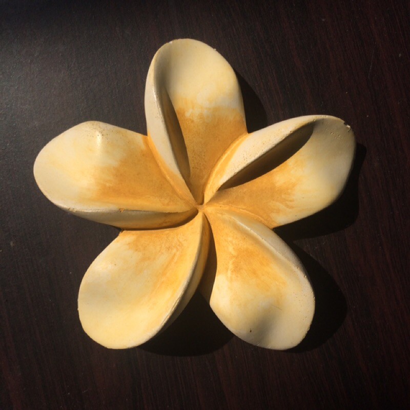 Frangipani ornament batu alam hiasan dinding bunga kamboja bali
