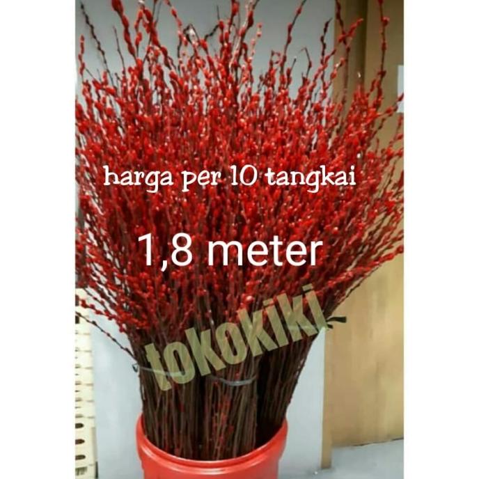 {{{{{{] 1,8 meter Imlek Pussy Willow Bunga Imlek Pohon Hiasan Imlek