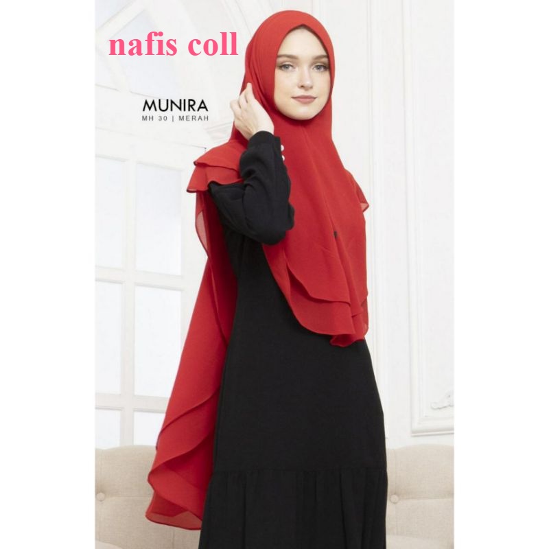 mh 30 Khimar Bergo Instant Ukhti Munira MH 30 Dua Lapis Two Layer