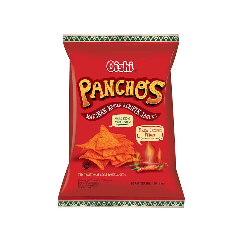 

Oishi Panchos Keripik Jagung Pedas 160G - Alhanan/04